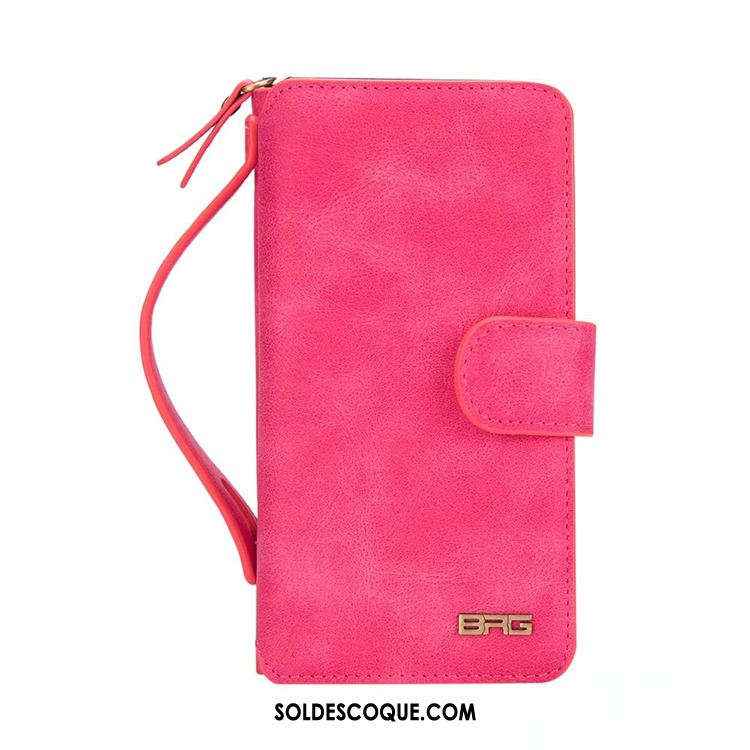 Coque Samsung Galaxy Note 8 Étui En Cuir Carte Étoile Rouge Portefeuille Housse Soldes