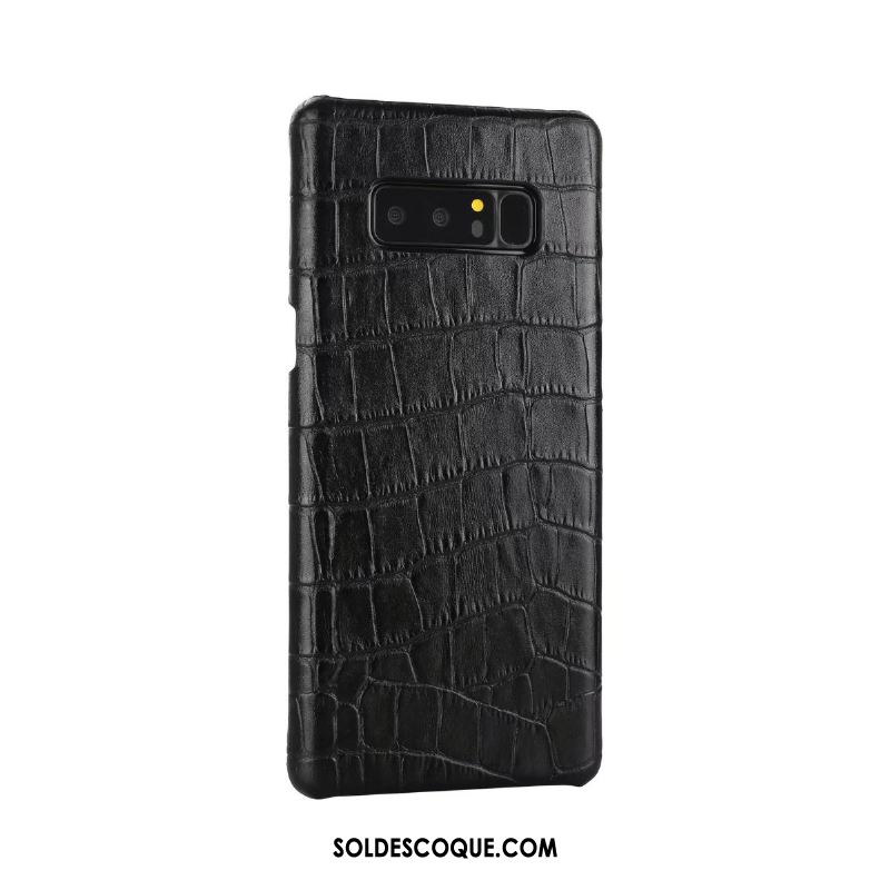 Coque Samsung Galaxy Note 8 Étui En Cuir Protection Vin Rouge Cuir Véritable Téléphone Portable Pas Cher