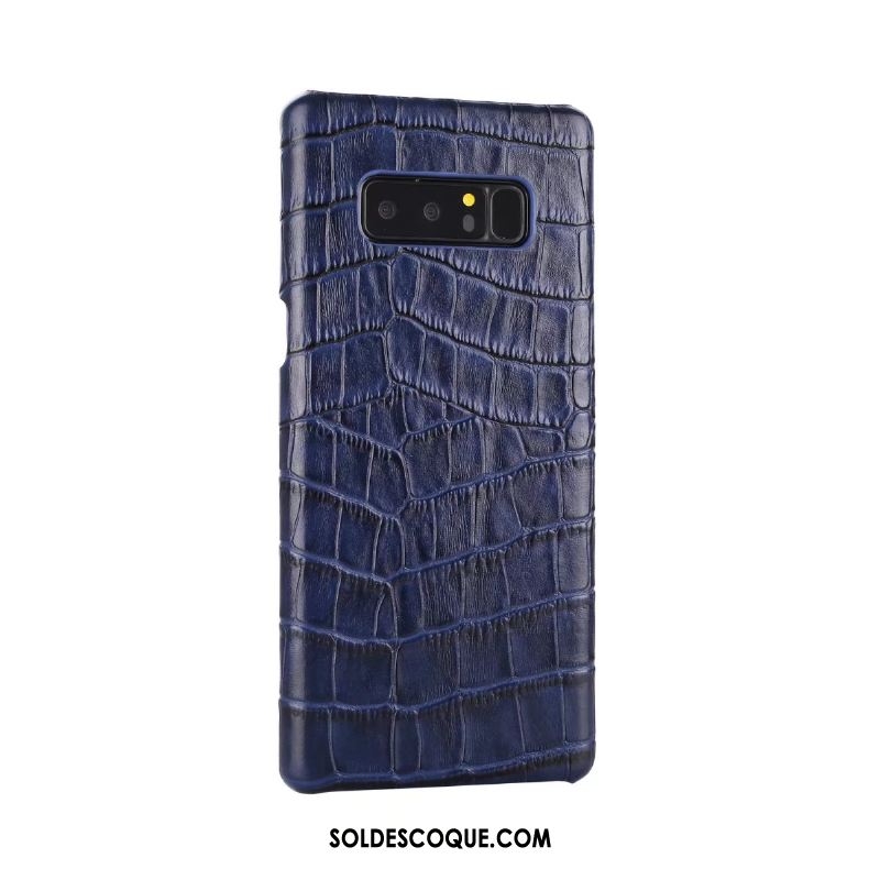 Coque Samsung Galaxy Note 8 Étui En Cuir Protection Vin Rouge Cuir Véritable Téléphone Portable Pas Cher