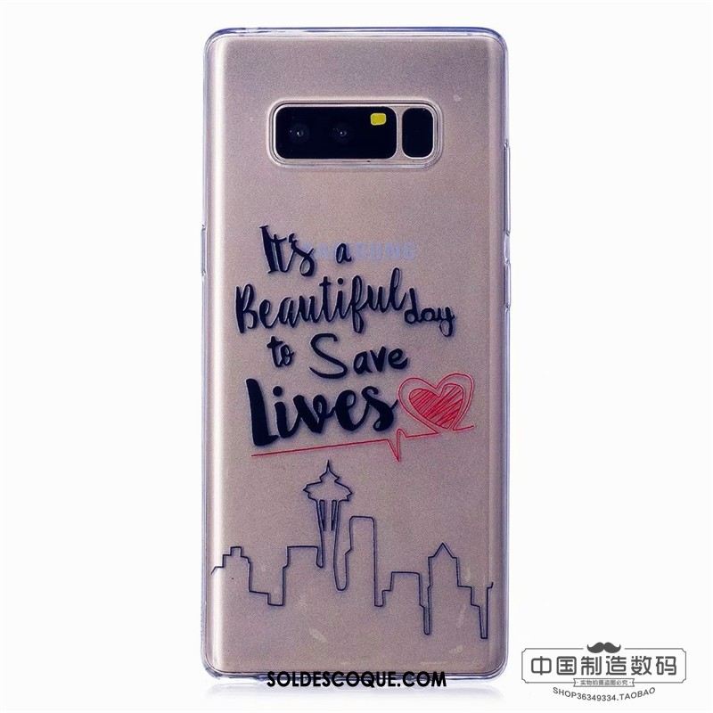 Coque Samsung Galaxy Note 8 Étui Multicolore Fluide Doux Personnalité Téléphone Portable Pas Cher