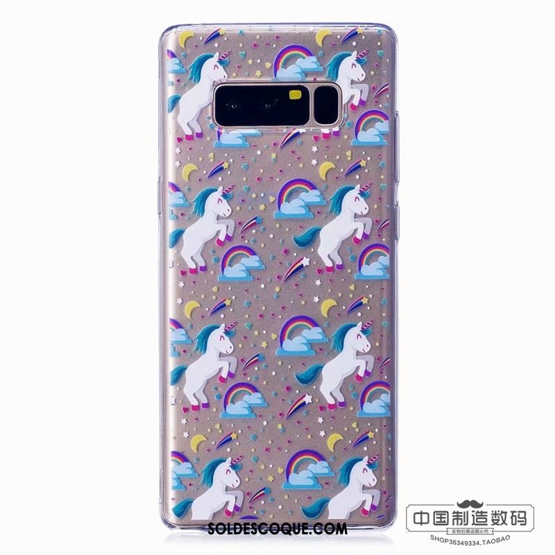 Coque Samsung Galaxy Note 8 Étui Multicolore Fluide Doux Personnalité Téléphone Portable Pas Cher