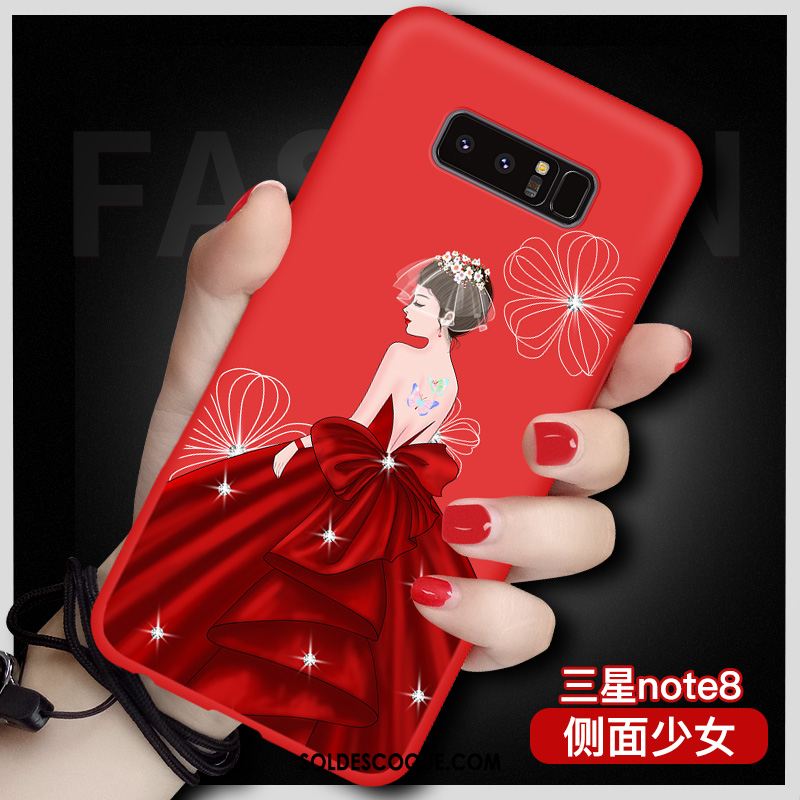 Coque Samsung Galaxy Note 8 Étui Rouge Tout Compris Étoile Silicone Soldes