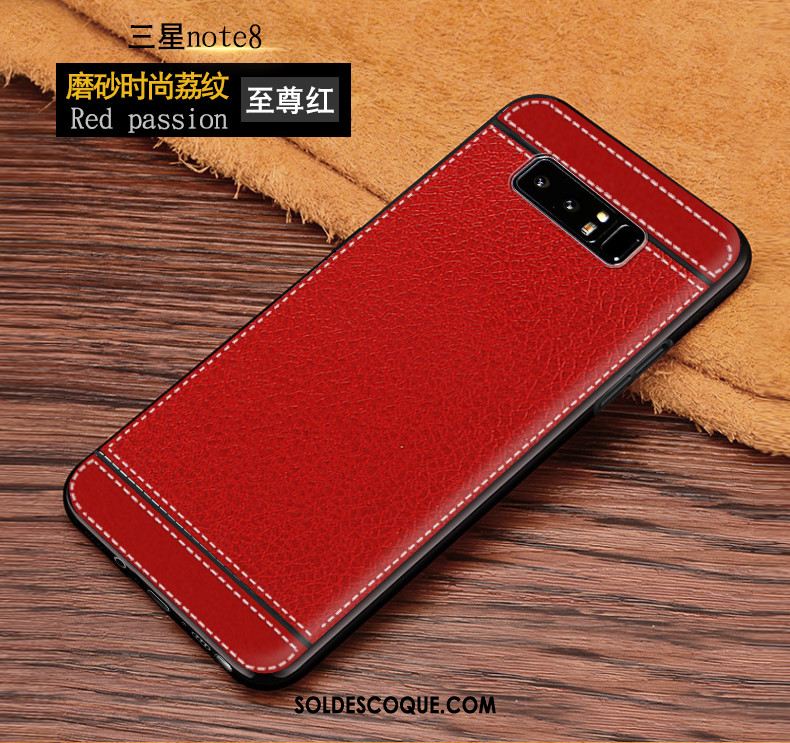 Coque Samsung Galaxy Note 8 Étui Téléphone Portable Délavé En Daim Marron Personnalité Housse Soldes
