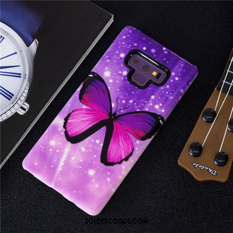 Coque Samsung Galaxy Note 9 Bleu Dessin Animé Téléphone Portable Étui Étoile Soldes