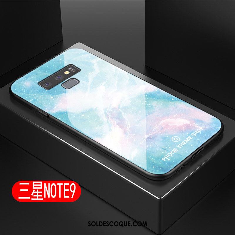 Coque Samsung Galaxy Note 9 Bleu Étoile Silicone Étui Grand Pas Cher