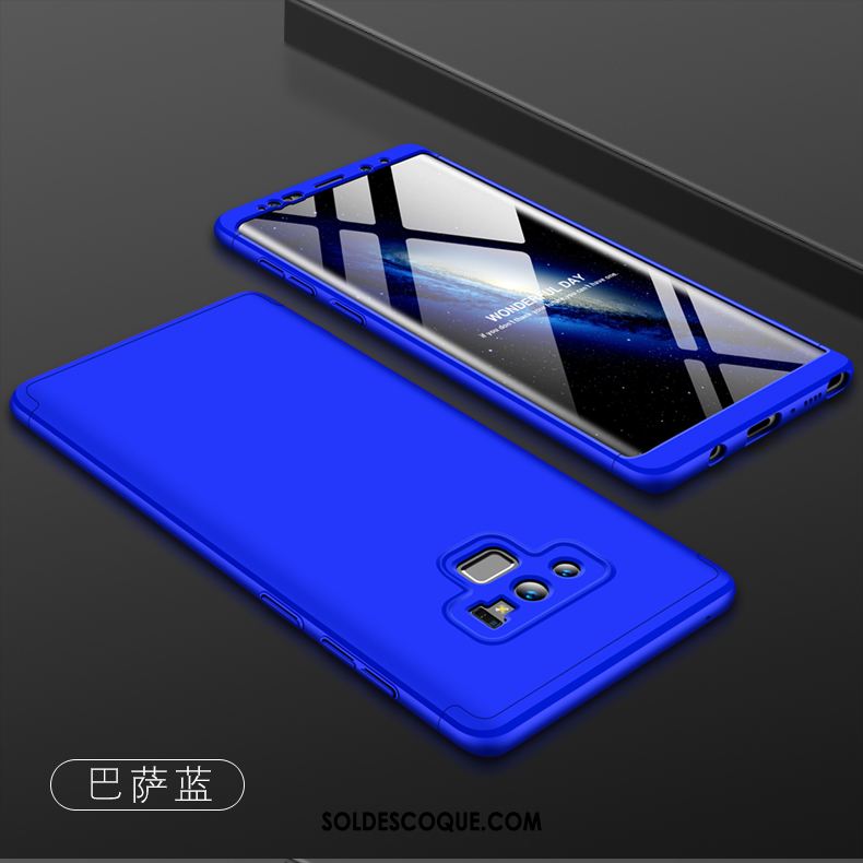 Coque Samsung Galaxy Note 9 Légères Étoile Bleu Délavé En Daim Étui En Ligne