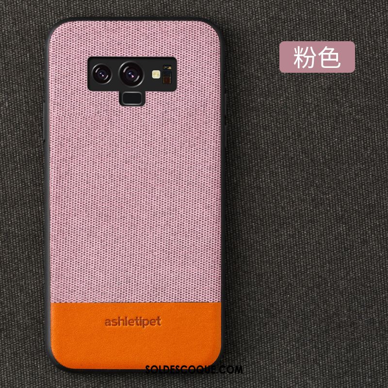 Coque Samsung Galaxy Note 9 Magnétisme Support Rouge Tissu À Bord En Vente