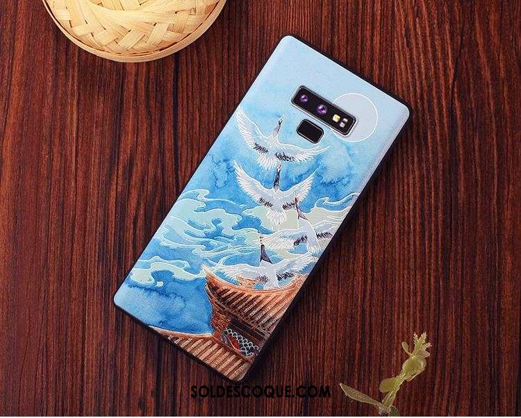 Coque Samsung Galaxy Note 9 Membrane Personnalité Tout Compris Bleu Silicone Soldes