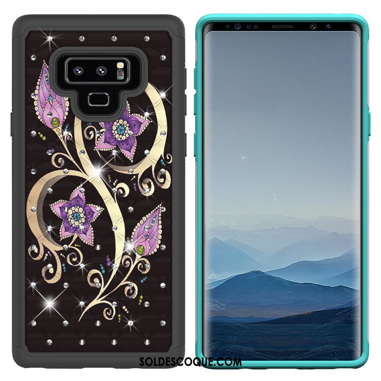 Coque Samsung Galaxy Note 9 Tout Compris Silicone Rose Étoile Étui Housse France