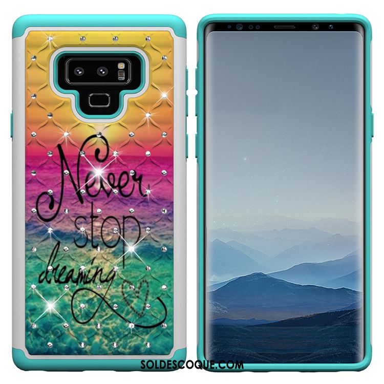 Coque Samsung Galaxy Note 9 Tout Compris Silicone Rose Étoile Étui Housse France