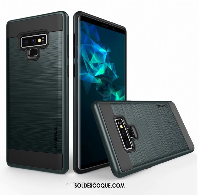 Coque Samsung Galaxy Note 9 Tout Compris Vert Étui Étoile Business Pas Cher