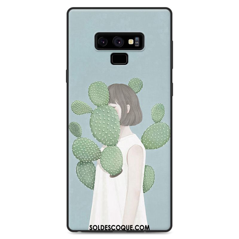 Coque Samsung Galaxy Note 9 Téléphone Portable Bleu Étui Silicone Art Pas Cher