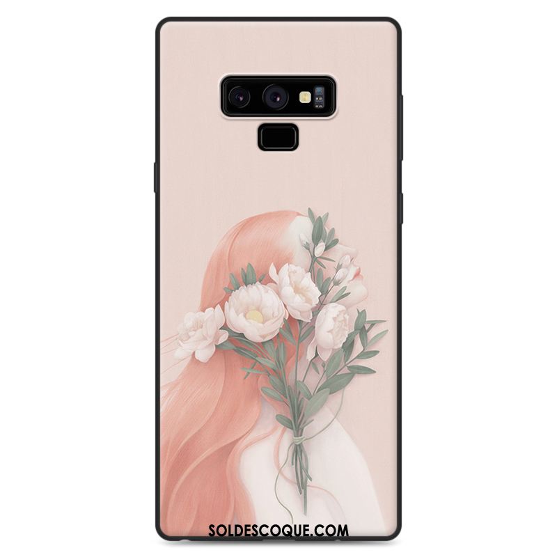 Coque Samsung Galaxy Note 9 Téléphone Portable Bleu Étui Silicone Art Pas Cher