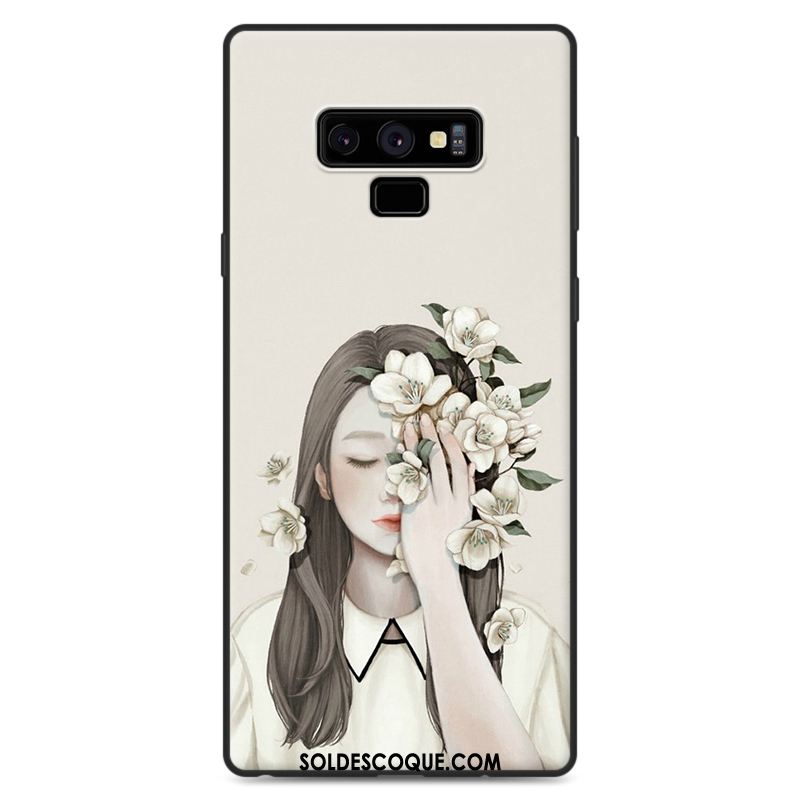 Coque Samsung Galaxy Note 9 Téléphone Portable Bleu Étui Silicone Art Pas Cher