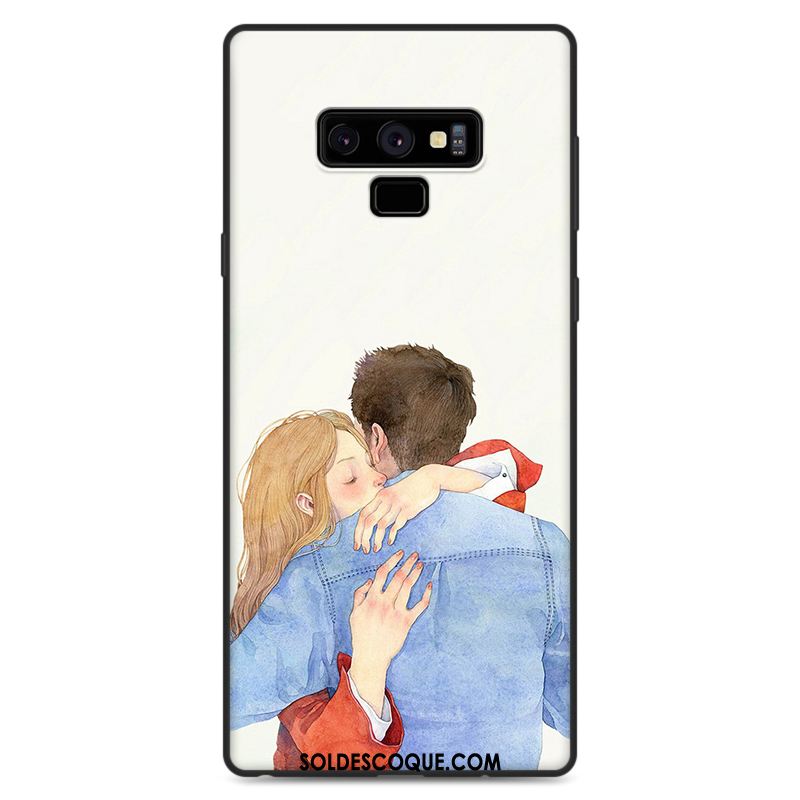 Coque Samsung Galaxy Note 9 Téléphone Portable Bleu Étui Silicone Art Pas Cher