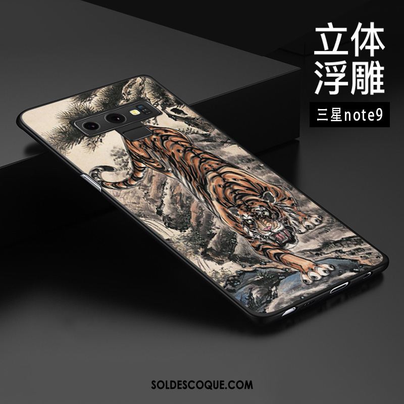 Coque Samsung Galaxy Note 9 Téléphone Portable Étui Style Chinois Délavé En Daim Personnalisé En Vente