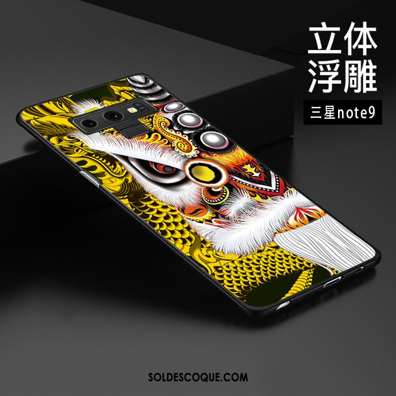 Coque Samsung Galaxy Note 9 Téléphone Portable Étui Style Chinois Délavé En Daim Personnalisé En Vente