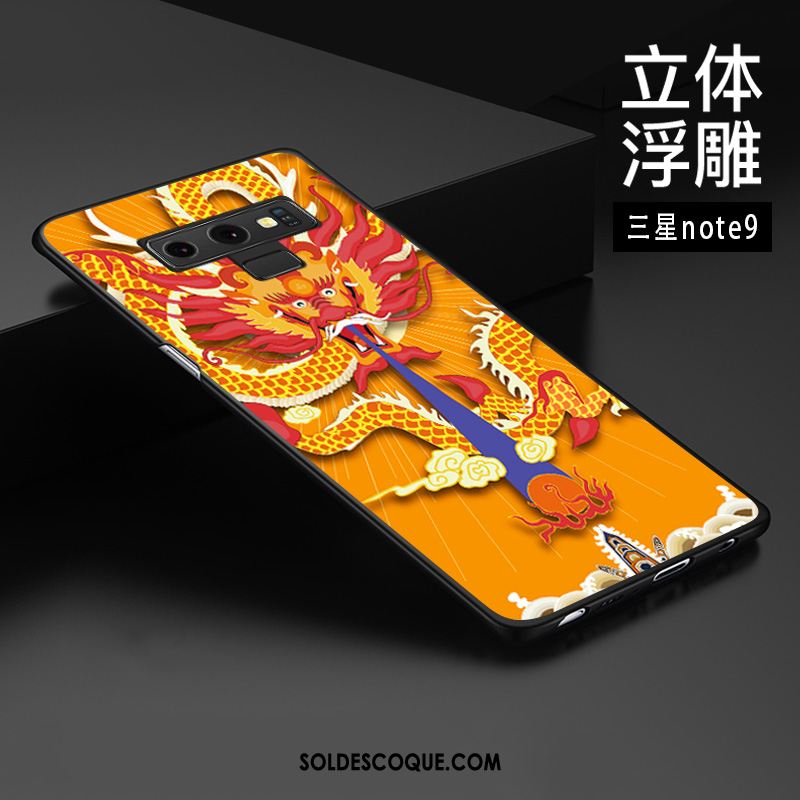 Coque Samsung Galaxy Note 9 Téléphone Portable Étui Style Chinois Délavé En Daim Personnalisé En Vente