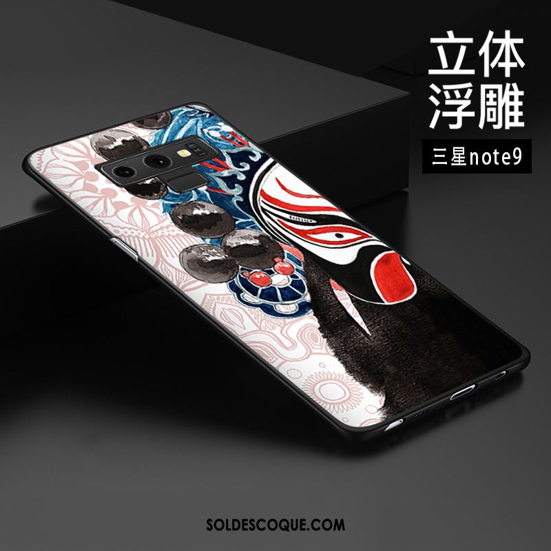 Coque Samsung Galaxy Note 9 Téléphone Portable Étui Style Chinois Délavé En Daim Personnalisé En Vente