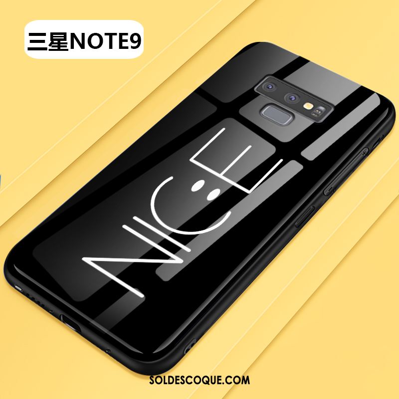 Coque Samsung Galaxy Note 9 Verre Simple Créatif Net Rouge Étoile En Ligne