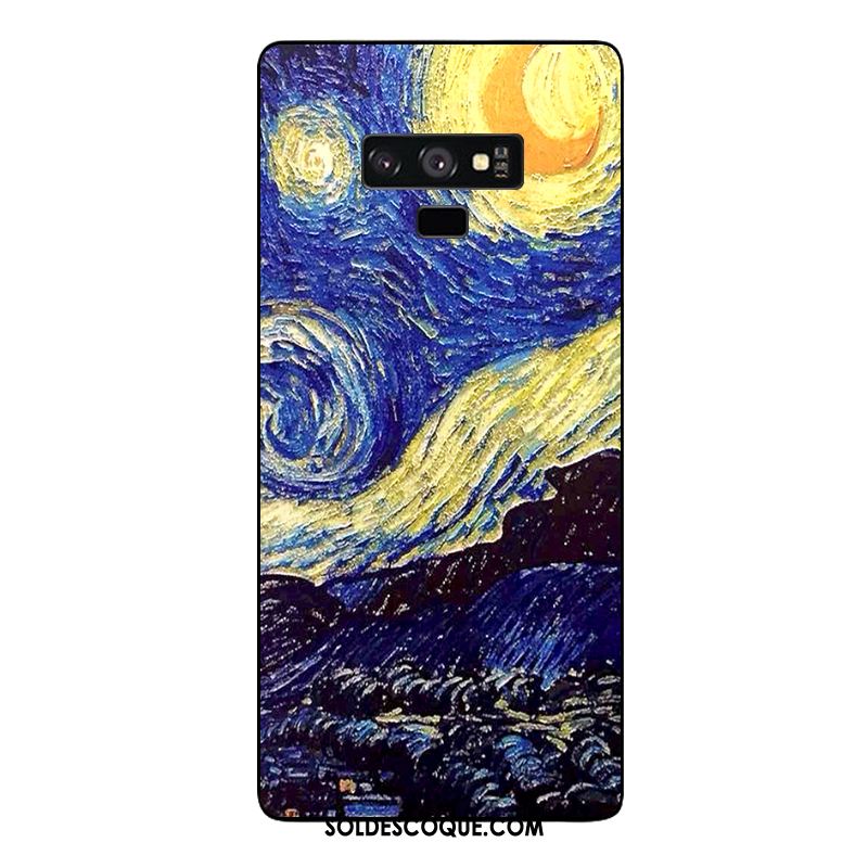 Coque Samsung Galaxy Note 9 Étoile Protection Gaufrage Peinture À L'huile Europe Soldes