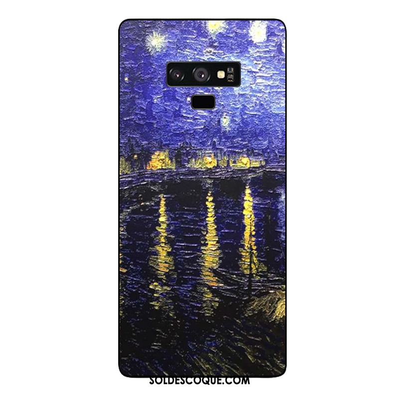 Coque Samsung Galaxy Note 9 Étoile Protection Gaufrage Peinture À L'huile Europe Soldes