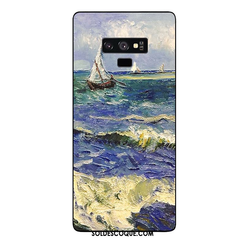 Coque Samsung Galaxy Note 9 Étoile Protection Gaufrage Peinture À L'huile Europe Soldes