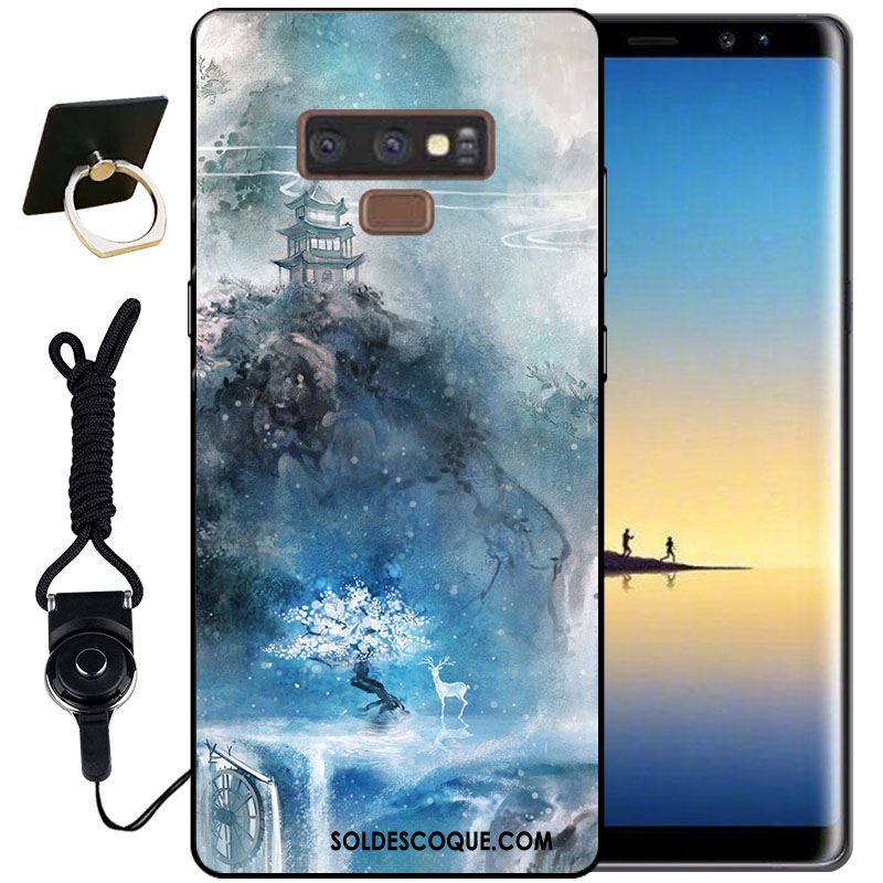 Coque Samsung Galaxy Note 9 Étoile Silicone Étui Noir Fluide Doux En Vente