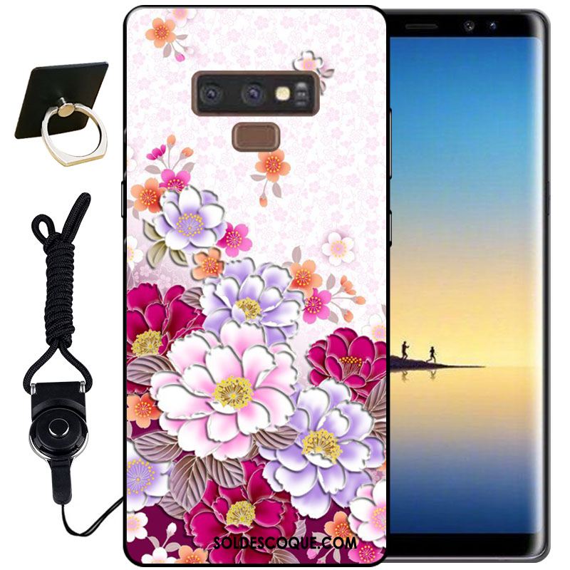 Coque Samsung Galaxy Note 9 Étoile Silicone Étui Noir Fluide Doux En Vente