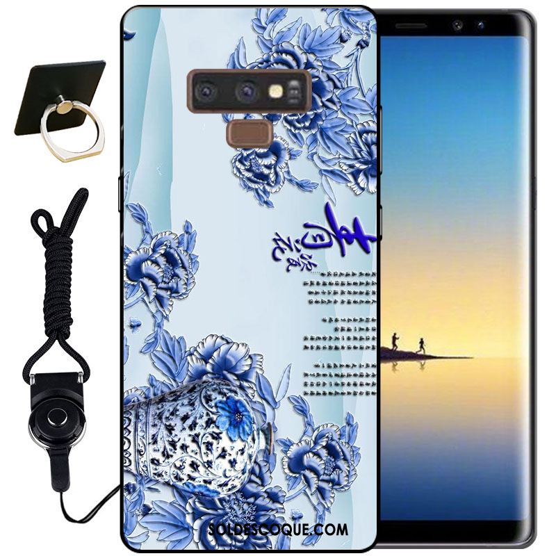 Coque Samsung Galaxy Note 9 Étoile Silicone Étui Noir Fluide Doux En Vente