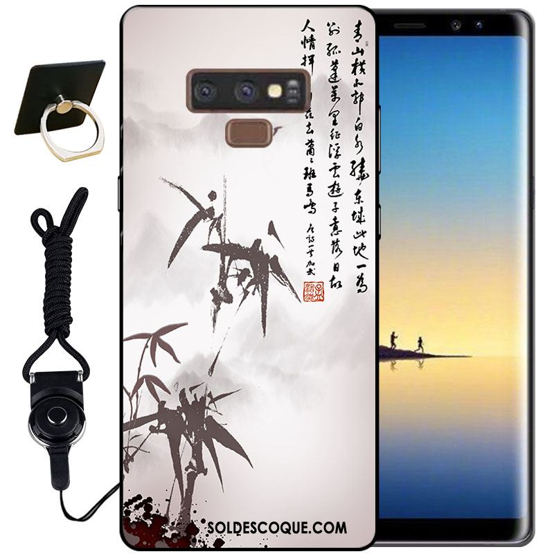 Coque Samsung Galaxy Note 9 Étoile Silicone Étui Noir Fluide Doux En Vente