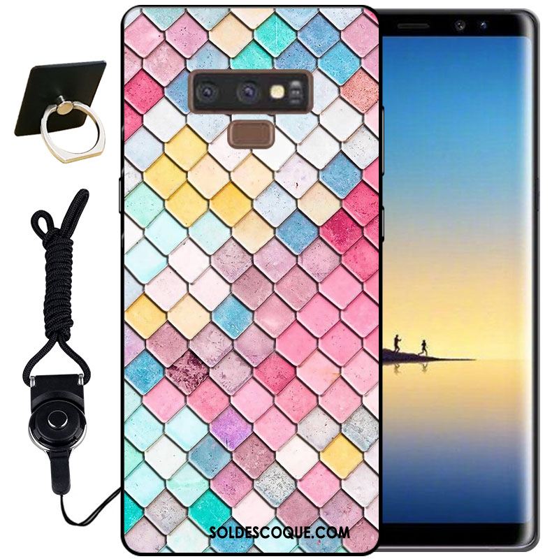 Coque Samsung Galaxy Note 9 Étoile Silicone Étui Noir Fluide Doux En Vente