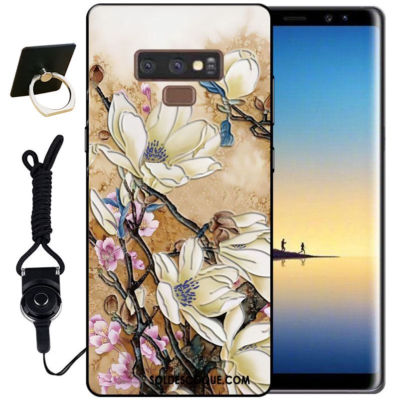 Coque Samsung Galaxy Note 9 Étoile Silicone Étui Noir Fluide Doux En Vente