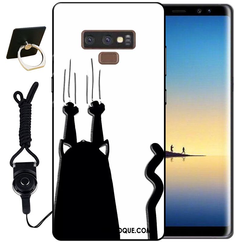 Coque Samsung Galaxy Note 9 Étoile Silicone Étui Noir Fluide Doux En Vente