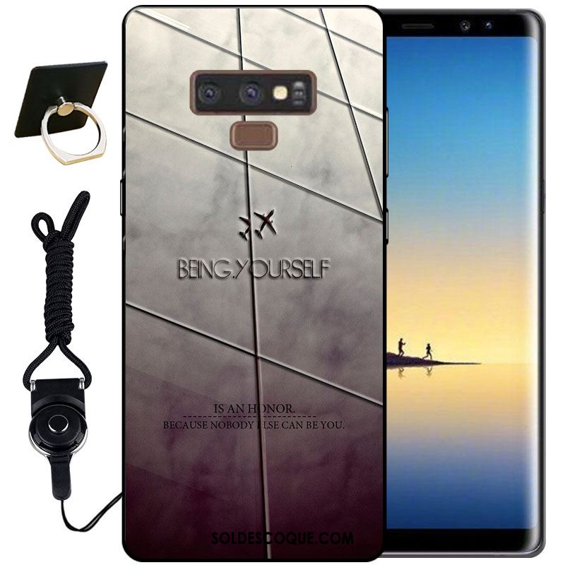 Coque Samsung Galaxy Note 9 Étoile Silicone Étui Noir Fluide Doux En Vente