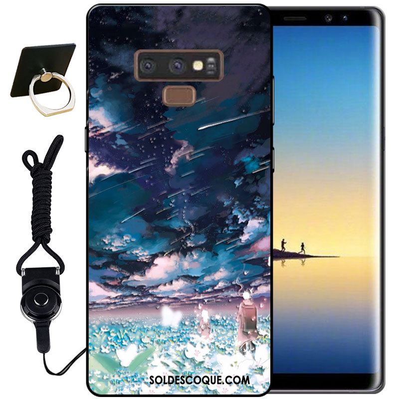 Coque Samsung Galaxy Note 9 Étoile Silicone Étui Noir Fluide Doux En Vente