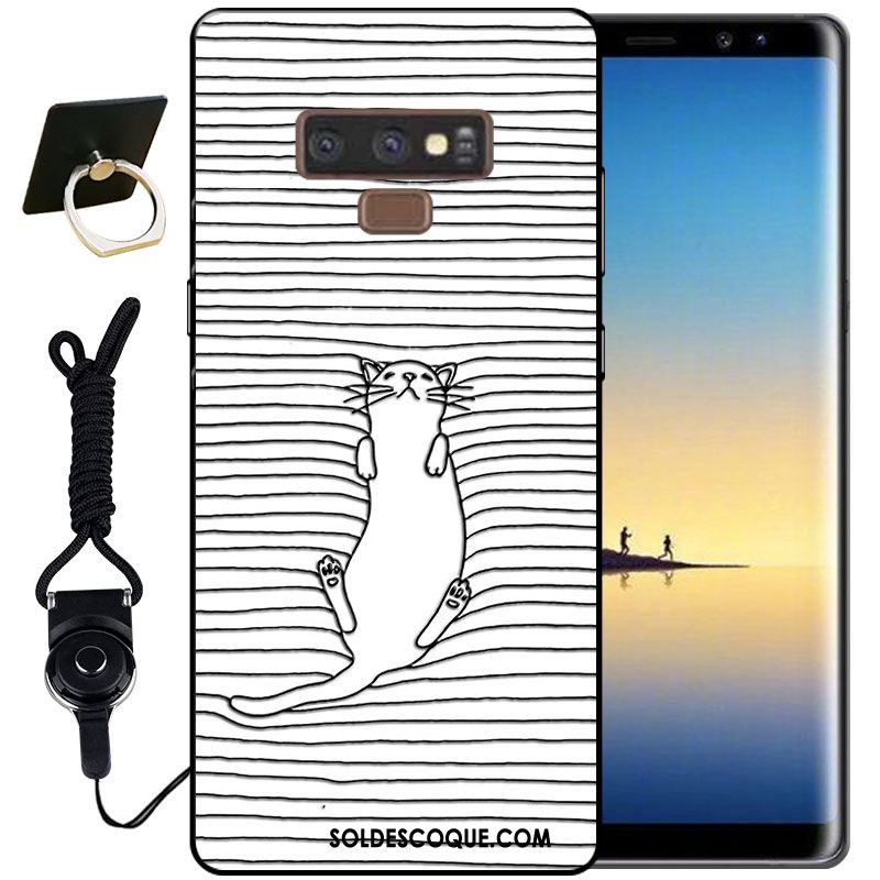 Coque Samsung Galaxy Note 9 Étoile Silicone Étui Noir Fluide Doux En Vente