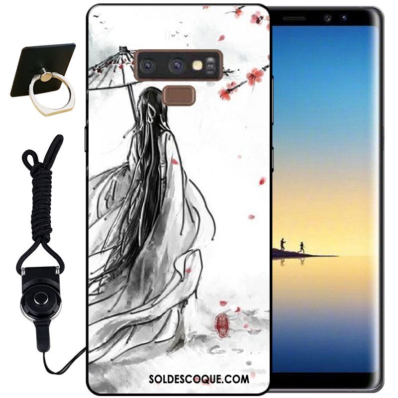 Coque Samsung Galaxy Note 9 Étoile Silicone Étui Noir Fluide Doux En Vente