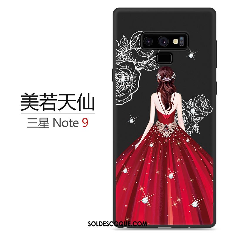 Coque Samsung Galaxy Note 9 Étui Personnalité Fluide Doux Rouge Incassable Soldes