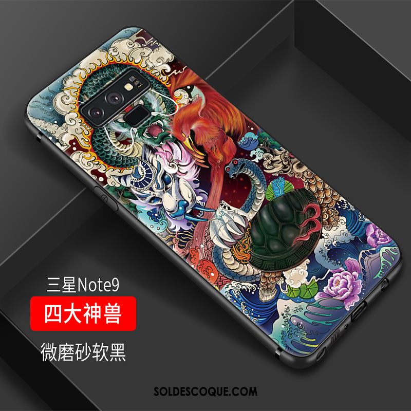 Coque Samsung Galaxy Note 9 Étui Protection Multicolore Style Chinois Silicone Pas Cher