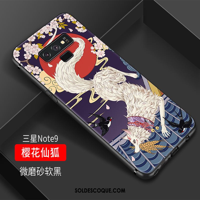 Coque Samsung Galaxy Note 9 Étui Protection Multicolore Style Chinois Silicone Pas Cher