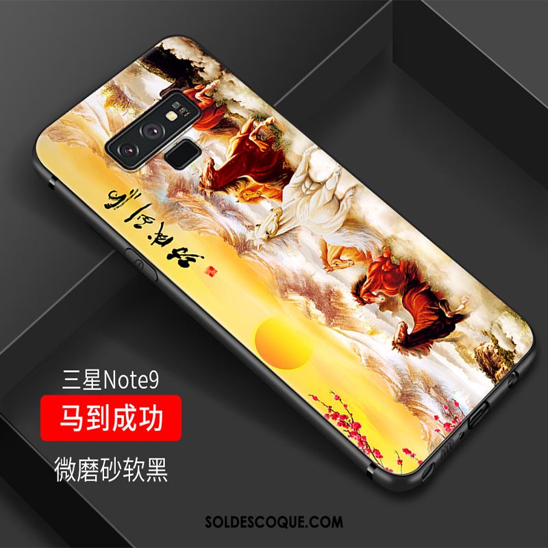 Coque Samsung Galaxy Note 9 Étui Protection Multicolore Style Chinois Silicone Pas Cher