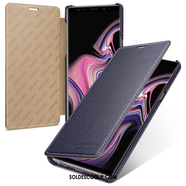 Coque Samsung Galaxy Note 9 Étui Protection Étui En Cuir Téléphone Portable Jaune Housse Pas Cher