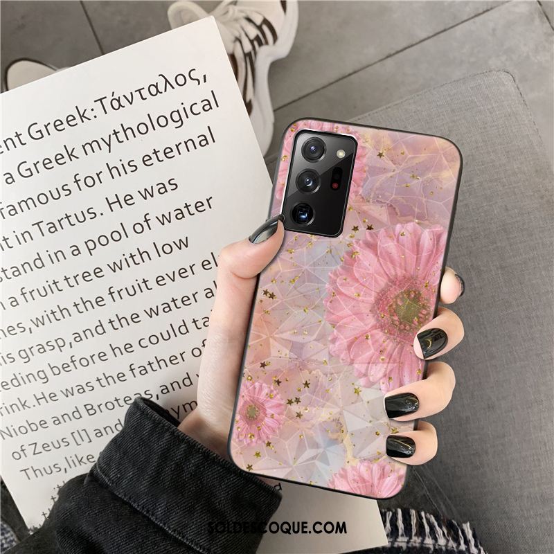 Coque Samsung Galaxy Note20 Ultra Étoile Modèle Fleurie Incassable Rose Téléphone Portable France
