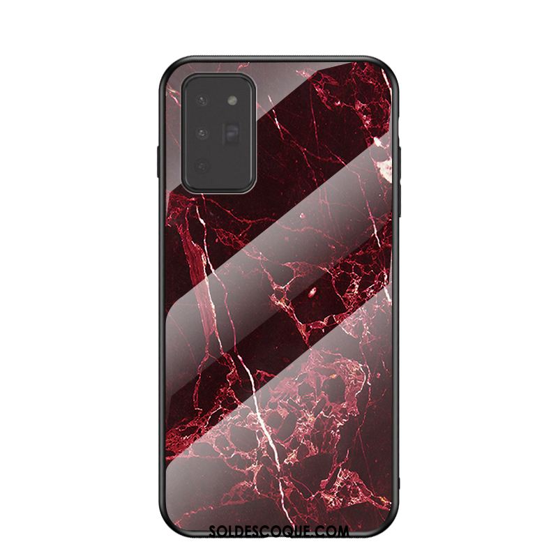 Coque Samsung Galaxy Note20 Étui Étoile Verre Téléphone Portable Net Rouge France