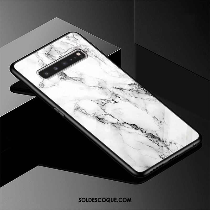 Coque Samsung Galaxy S10 5g Bleu Marin Verre Clair Téléphone Portable Protection En Vente