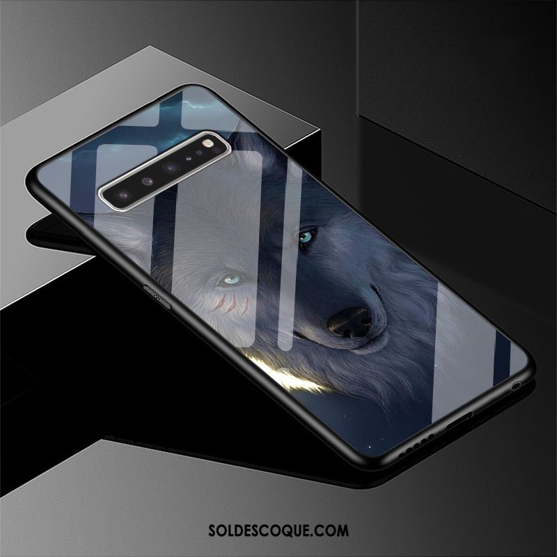Coque Samsung Galaxy S10 5g Bleu Marin Verre Clair Téléphone Portable Protection En Vente
