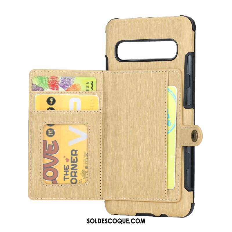 Coque Samsung Galaxy S10 5g Carte Portefeuille Étui En Cuir Incassable Étoile Pas Cher