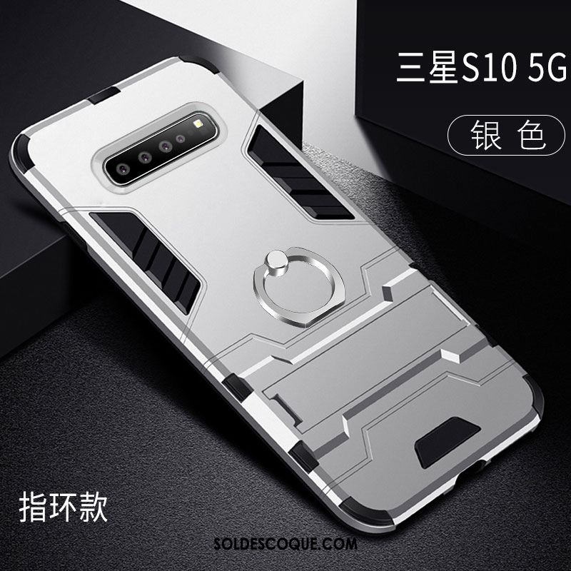 Coque Samsung Galaxy S10 5g Créatif Personnalité Anneau Difficile Tout Compris Housse France