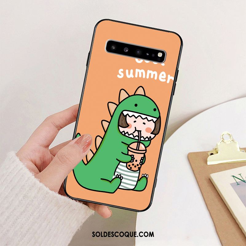 Coque Samsung Galaxy S10 5g Dessin Animé Amoureux Étui Incassable Charmant Pas Cher